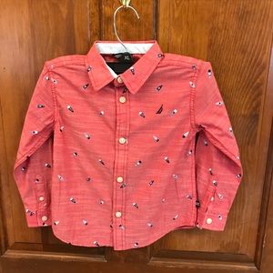 🎉🎉 3 for $20 🎉🎉 NWT Kids Nautica button up shirt. 100% cotton
